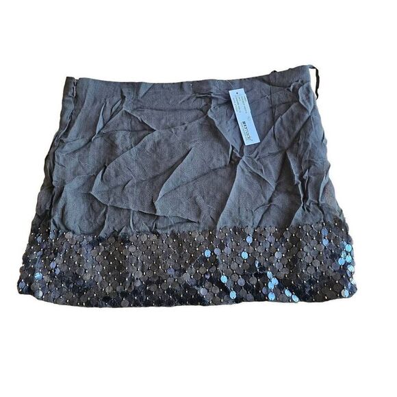 LA made womens juniors Sz S deep jadeite sequined mini skirt - Picture 3 of 6